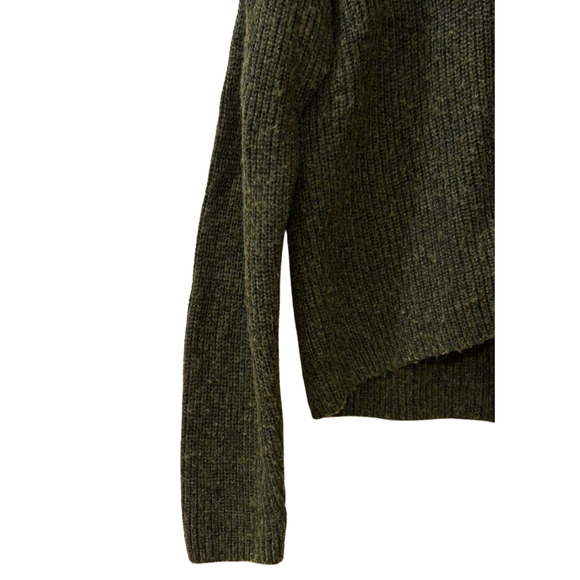 Banana Republic Women's Olive Green Drop Shoulder Hooded Sweater Oversized Small - Picture 3 of 7